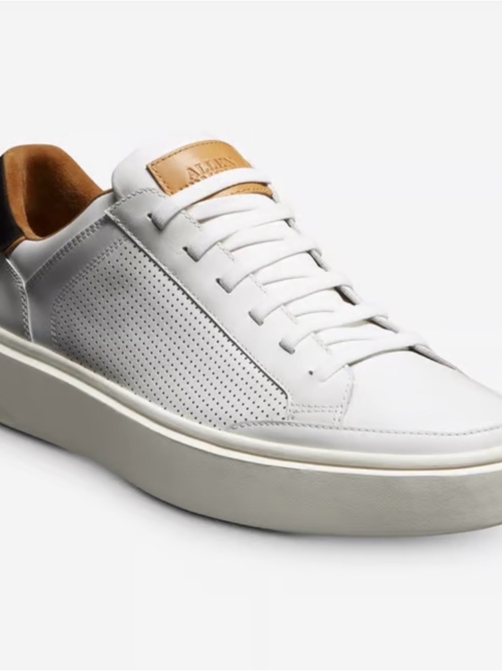 Allen Edmonds Oliver Slip-on White Stretch Sneakers 10.5D